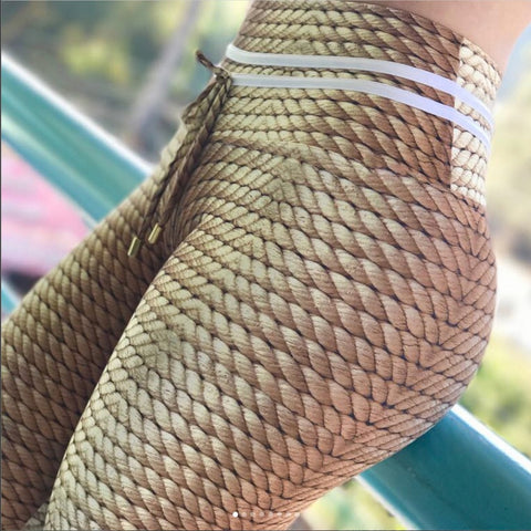 Knitting Rope Patchwork Leggings